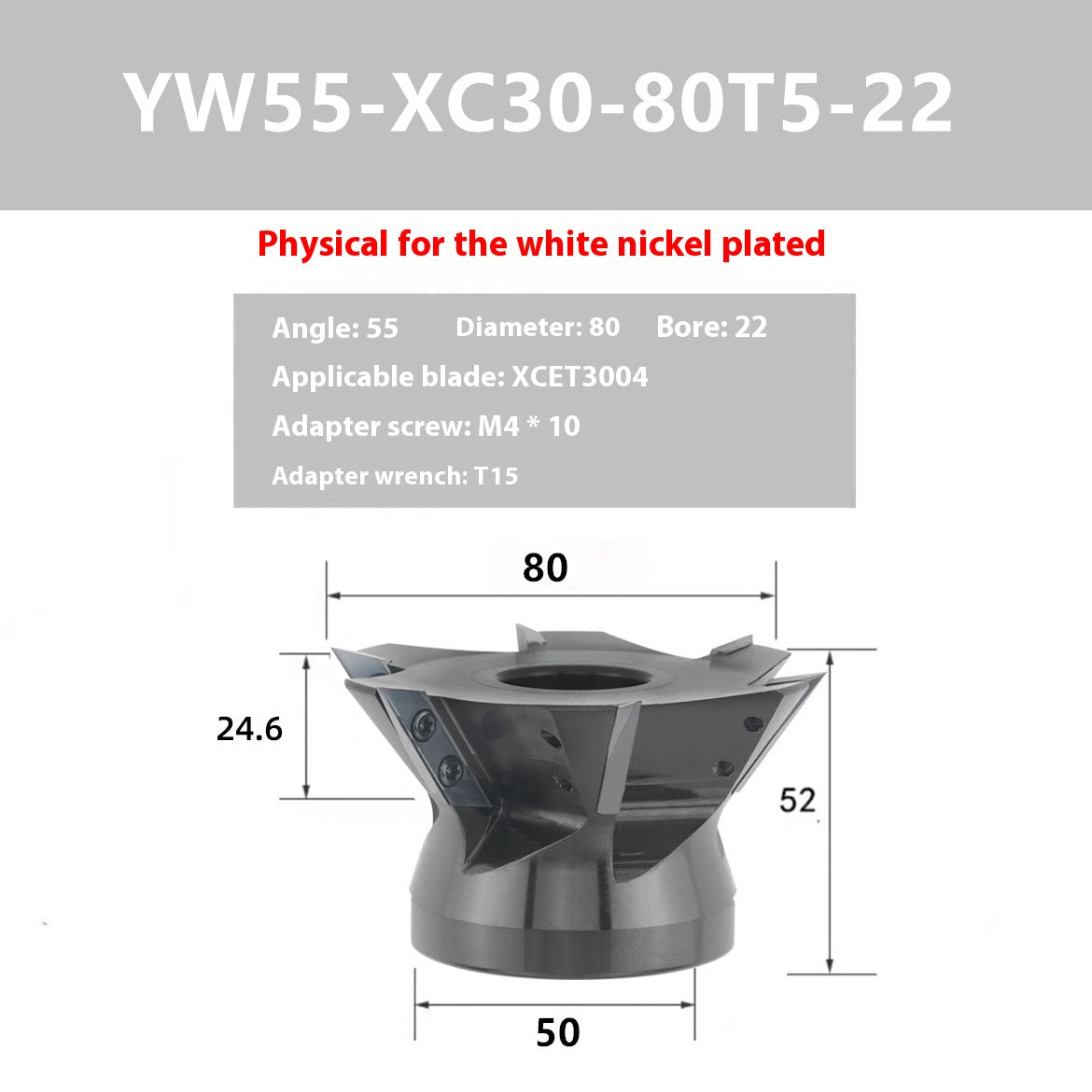 2087-Machining center: long edge dovetail milling cutter bar XCET3004 milling cutter disc cleaning root, V-groove dovetail 55 degrees, 60 degrees, 75 degrees Shandong Denso Pricision Tools Co.,Ltd.